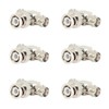 6pcs BNC Male Connector to BNC 2 Female T shape