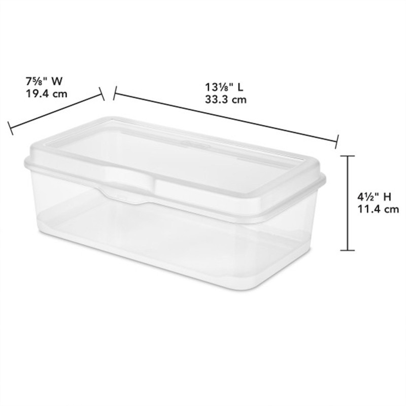 Sterilite 12-Pack FlipTop Stackable Rectangular Storage Bin with Hinging Lid,
