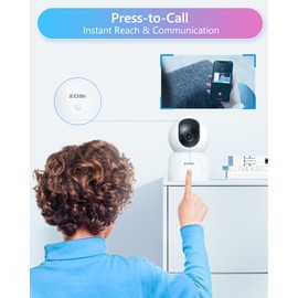 ZOSI C518 2K 3MP Pan/Tilt Security Camera,360° Views Baby/Pet Dog Monitor,2.4G/5G Dual-Band WiFi Indoor Cam with App,Smart Person Detection,2 Way Aud,Cloud & SD Card Storage,Works with Alexa