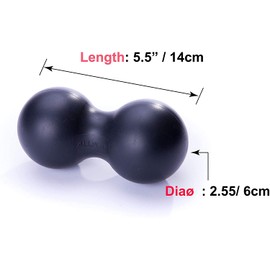 Peanut Massage Ball Roller, Double Lacrosse Ball, Acupoint Myofascial Release Muscle Knot Relaxer Mobility Trigger Point for Physical Therapy Self Deep Tissue Manual Massager Equipment Tool Set