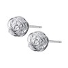 925 Sterling Silver Fashion Love Knot Ball Stud Earrings Hypoallergenic