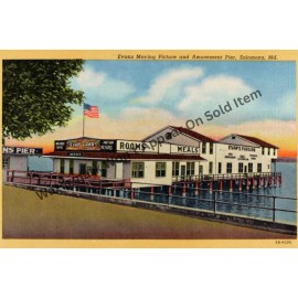 Unbranded Evans Amusement Pier Solomon's MD VTG Postcard Reproduction Print Photo 6x4"