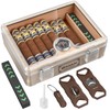 FANKAI Humidor Cigar Box, with Straight Cutter Guillotine, V cut,