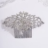 Missgrace Peine para el pelo con diamantes de imitación plateados