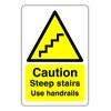 Safety First Display LTD Caution steep stairs use handrails sign