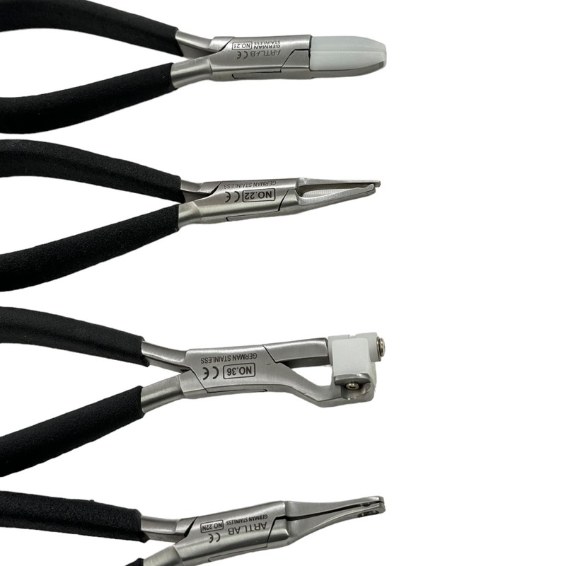 4 Pack Multi-Purpose Optical Pliers for Wire Bending, Nose Pad