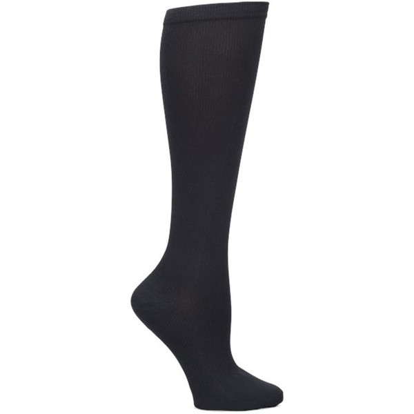 Nurse Mates Women's 12-14 Mmhg Compression Trouser Sock Solid Black