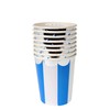 Meri Meri Blue Fan Striped Cups