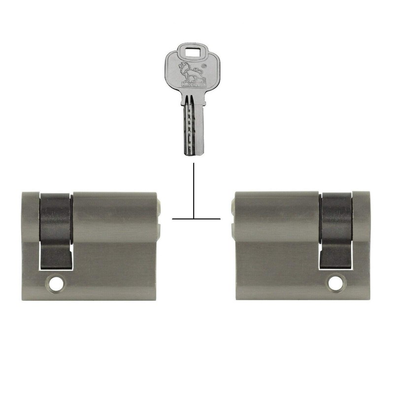 2x Half Cylinder 40 mm Simultaneous Locking 30/10 with 5
