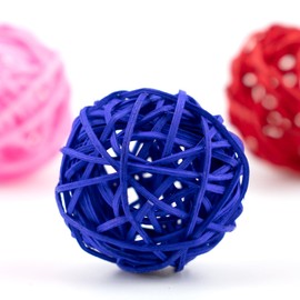IFAMIO 20 Pcs Wicker Rattan Balls Decorative Balls for Bowl Centerpiece Bowl Filler Vase Filler Ornament Twig Orbs Balls Home Decor Wedding Table Decoration (2 Sizes, Mix Colors)