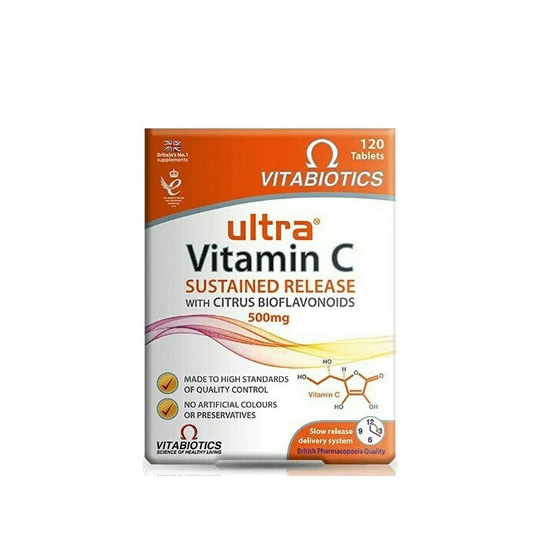 Vitabiotics Ultra Vitamin C & Bioflavonoid 500mg, 60 Tabs