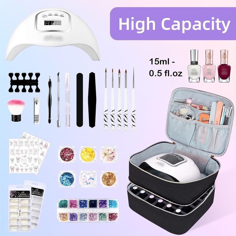 ALSLEA Nail Polish Organizer Holds 30 Bottles (15ml - 0.5