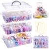 Funtopia Craft Storage Organiser 59 Pack, 3-Tier Stackable Storage Container