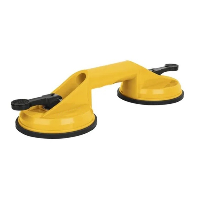 Yellow 2 Jaw Suction Cup Aluminium Alloy Professional Double Jaw