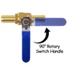 Uenede 2PCS Brass 5/8 Inch Barb Ball Valve Heater Water
