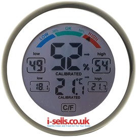 i-sells Digital Hygrometer Thermometer - Humidity Meter