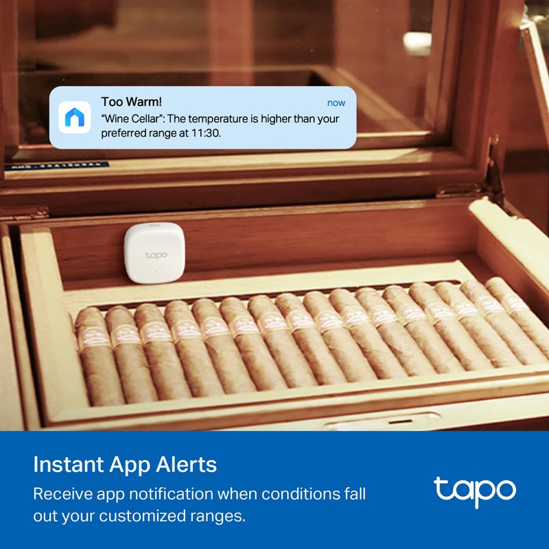 TP-Link Tapo Smart Temperature and Humidity Sensor | Requires Tapo
