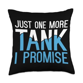Fishbowl Fishkeepers Fish Lovers Aquarium Addict C Just One More Tank I Promise Fish Keeping Aquarium Lovers Throw Pillow, 18x18, Multicolor