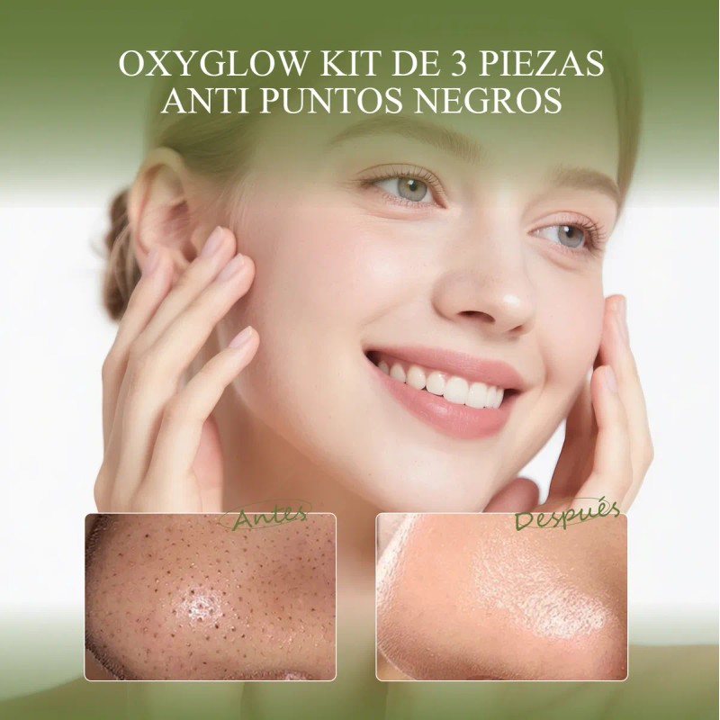 Kit Oxyglow 3 Pasos Elimina Puntos Negrostecnología Bambú + Nopalextracción