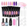 Kit Para Uñas Polygel De Completo Acrilicas Slip Solución