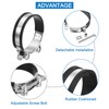 sourcing map T-Bolt Hose Clamp, 2Pcs 86-91mm Adjustable Stainless Steel
