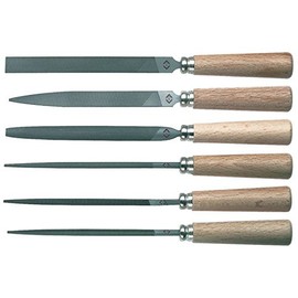 C. K Tools T0120P Warding File Set with Wooden Handles, 6 Piece