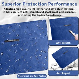 HeeYeal 13.3-14 Inch Laptop Sleeve Laptop Sleeve for MacBook Pro 14" M4/M3/M2/M1 Pro/Max 2025-2021, MacBook Air/Pro 13 Inch with Stand Function PU Leather Laptop Bag for HP Dell Lenovo Surface Laptop