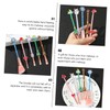 WOONEKY 5pcs Xmas Themed Makeup Brush for Girls Creative Cosmetic
