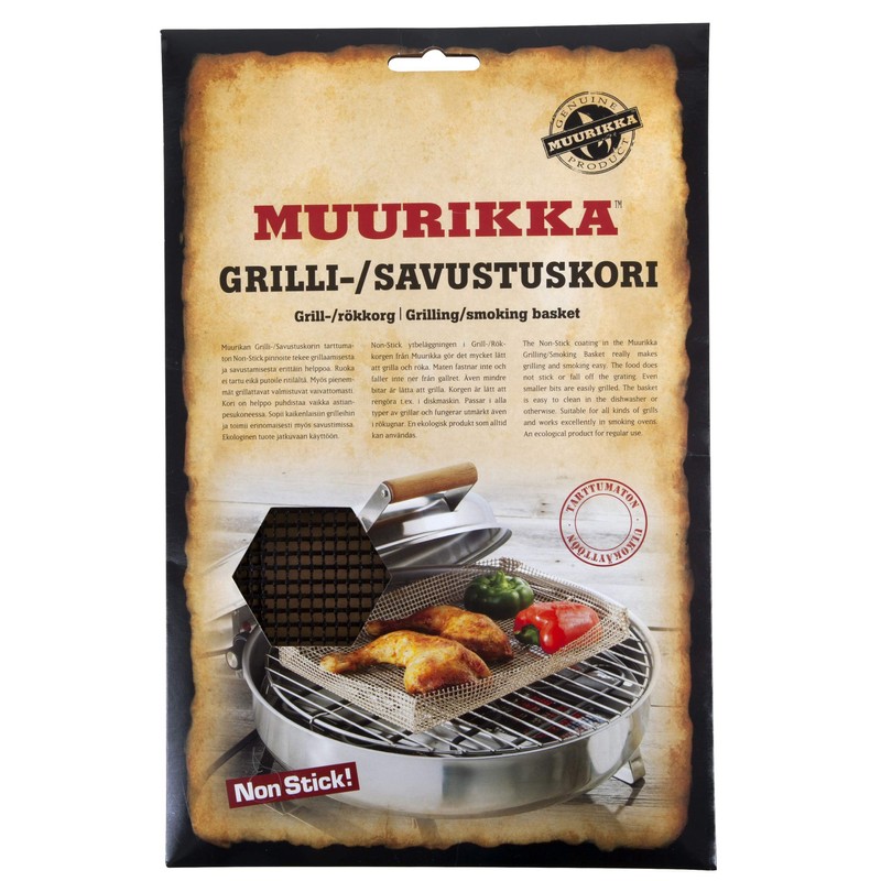 Muurikka 20010-1 Grill/Smoking Basket, Grey, 32 x 20 x 30