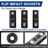 WORKPRO 4PCS Impact Socket Set 1/2" Drive, Lug Nut Socket