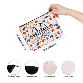 TSOTMO Baseball Gift Baseball Lover Gift Baseball is My Therapy Makeup Bag Baseball Player Gift Game Day Gift for Women (Baseball is Bag CA)