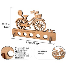 Birthday Money Gift Wooden Money Gift Bicycle Money Gifts Cyclist E-Bike Mountain Bike Money Gift Wooden Decoration for Friends, Family Lovers