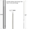 APPKOOK 20pack 15" Stainless Steel BBQ Skewers+ Storage Tube Flat