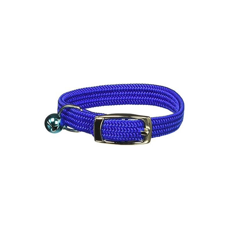 OmniPet Kool Kat Elastic Cat Safety Collar with Bell, Blue,