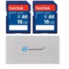 2 Pack SanDisk 16 GB Class 4 SDHC Flash Memory