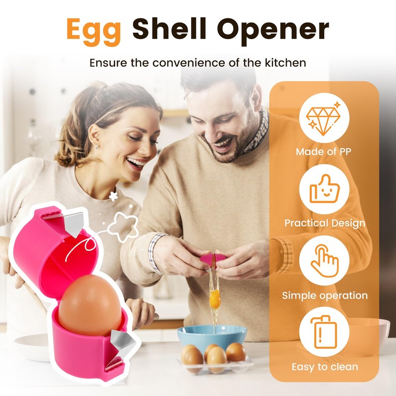 3Pcs Egg Shell Opener, Handheld Egg Opener Tool, Portable Egg