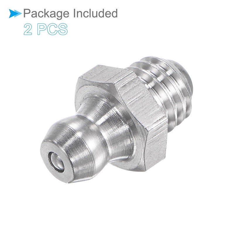 CoCud Stainless Steel Straight Grease Fitting, | M8x1.25mm Metric |