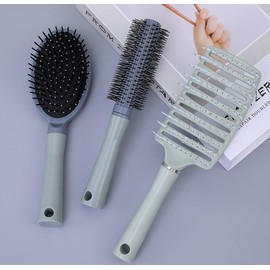 Partner company [3-piece set] Volume curling roll brush 3-piece set scalp care hair comb dry / [3종세트] 볼륨 컬링 롤브러쉬 3종 세트 두피케어 머리빗 드라이