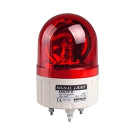 ASG-FF-R, Beacon Rotating Light, 86mm red Lens, Stud Mount, Incandescent Bulb, 110/220V AC 8W