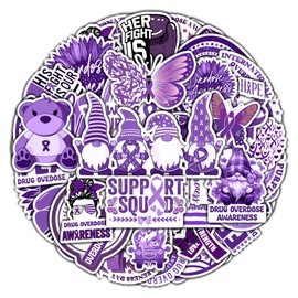 BIGZORO Pack 50 PCS Drug Overdose Awareness Stickers Decorative Car Bumper Water Bottles Bicycle Laptop Bike Window Vinyl Decals Waterproof Accessories for Inspirational Label