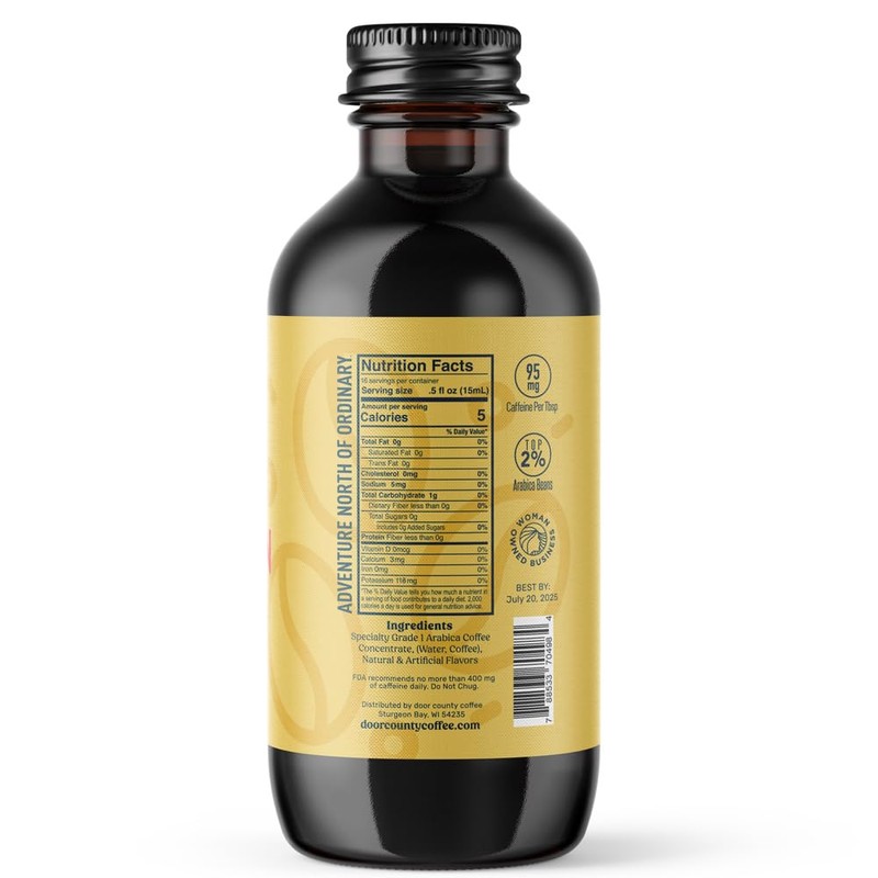 buz Vanilla Bean Flavored Coffee Concentrate, 8oz Bottle