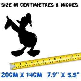 Donald Fairy-Tale 6 x Cute Stickers Set Pack - Scrapbook Stickers - Kids Stickers - Nursery Wall Stickers - Water Bottle Stickers - Nursery Decor - Duck Silhouette (Medium, White)