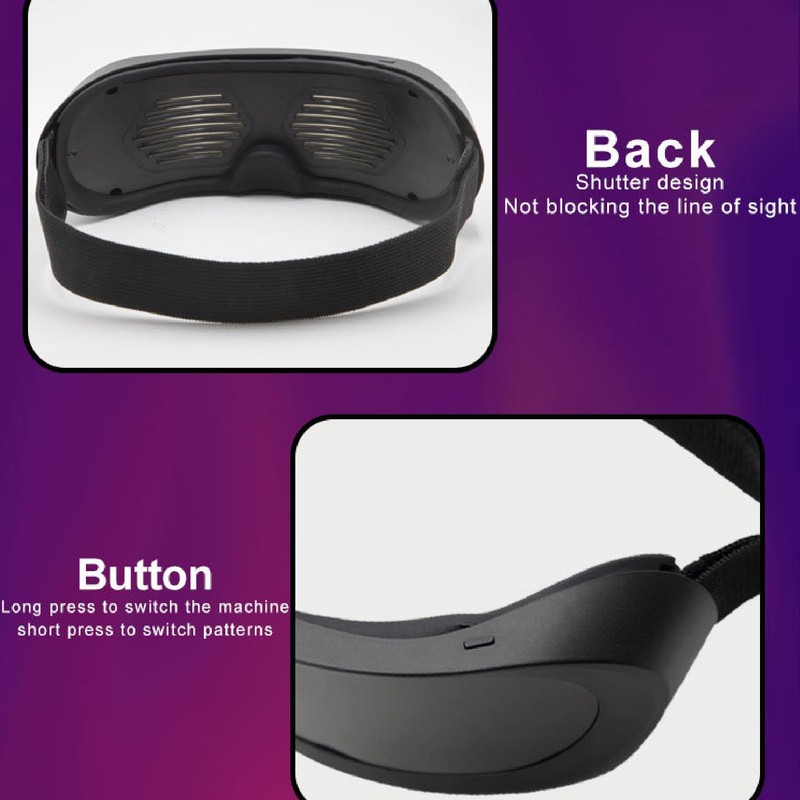 LED Smart Glasses, Full Color Glow Glasses, Bluetooth APP Control,