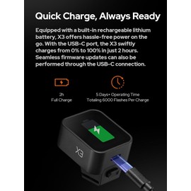 Godox X3 Godox Trigger for Leica - Godox X3 for Leica Godox X3L X3 LTTL Wireless Flash Trigger for Leica, OLED Touchscreen Flash Transmitter,Built-in Lithium Battery, Flash Trigger for Leica