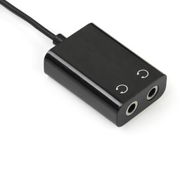 Mr. Gadget's Solutions 3.5mm Audio Headset Mic Y Splitter Cable Adapter TRRS to 2 TRS Compatible With Tabs, HeadPhones, Laptops, iOS Phones & Tablets/Pads