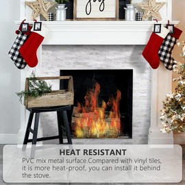 STICKGOO 10 Sheets Waterproof Peel and Stick Backsplash, Tiles Sticker, PVC Wall Tiles Stick on Backsplash for Kitchen/Bathroom - White Marble - Color: Black Slate