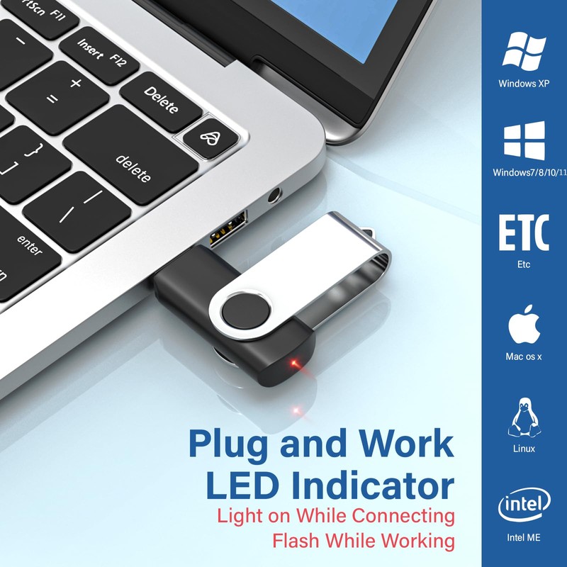 WOOOLKEN USB Stick 32 GB Pack of 10 2.0 Memory