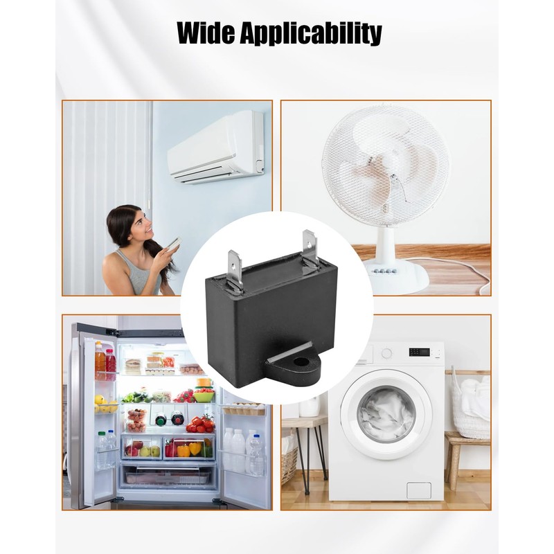 Universal Capacitor Replace C61-P2 6uF 250VAC 50/60Hz 10000AFC C22.2NO.190 85