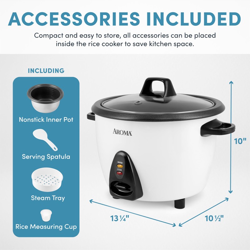 Aroma Housewares ARC-360-NGP 20-Cup Pot-Style Rice Cooker & Food Steamer,