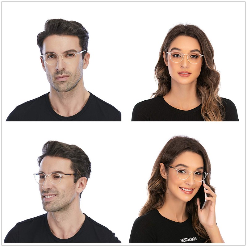 DOOViC Italy Design Fashion Reading Glasses for Women Men Stylish